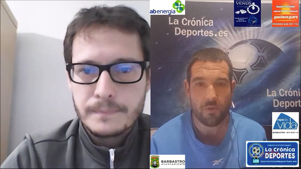 JAVI LUESMA (Entrenador Internacional de Huesca)  Hablamos del partido frente al Fraga y del balance de la primera vuelta