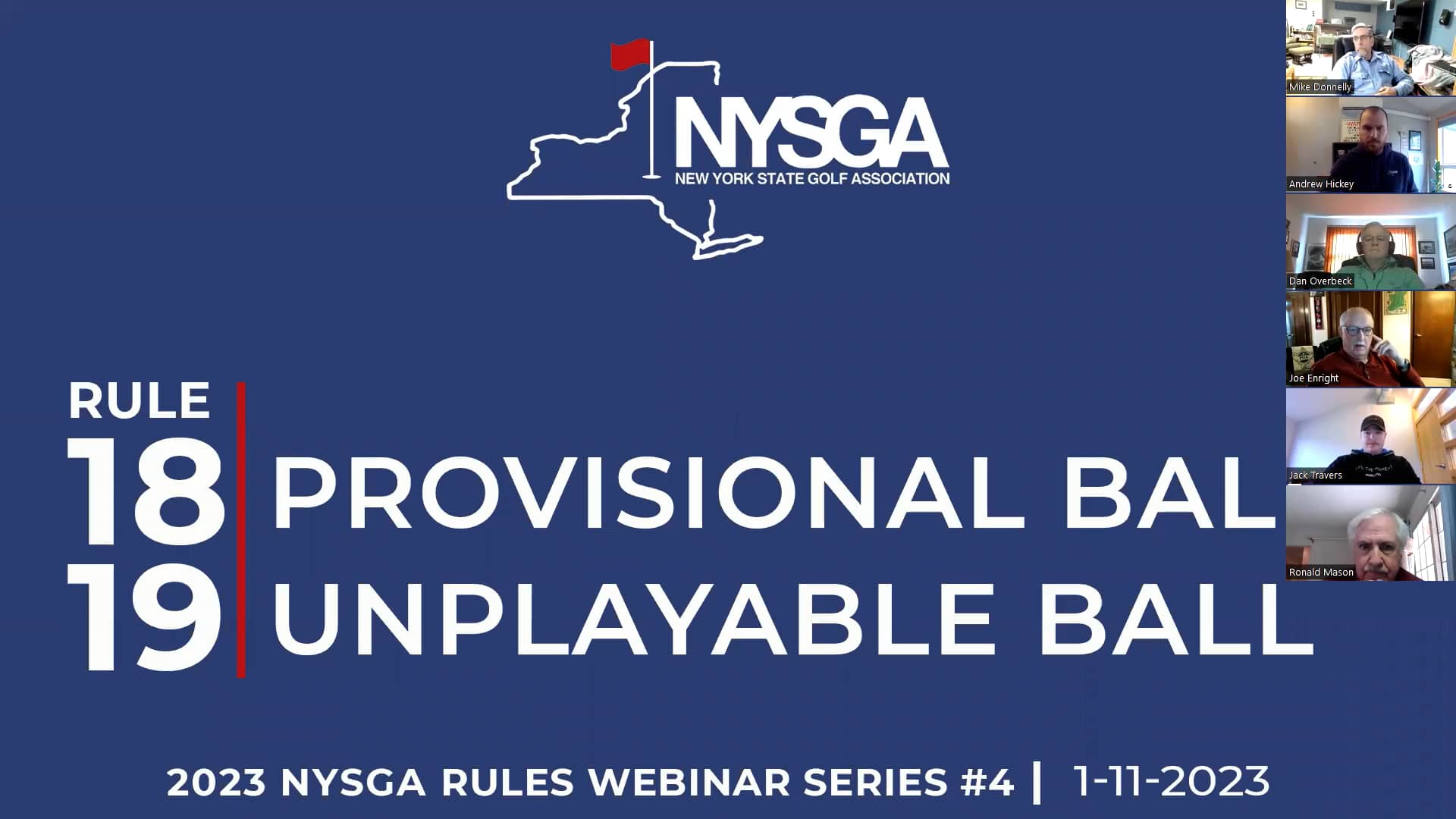 2023 NYSGA inar Series Rule 18 (Provisional Ball) and Rule 19