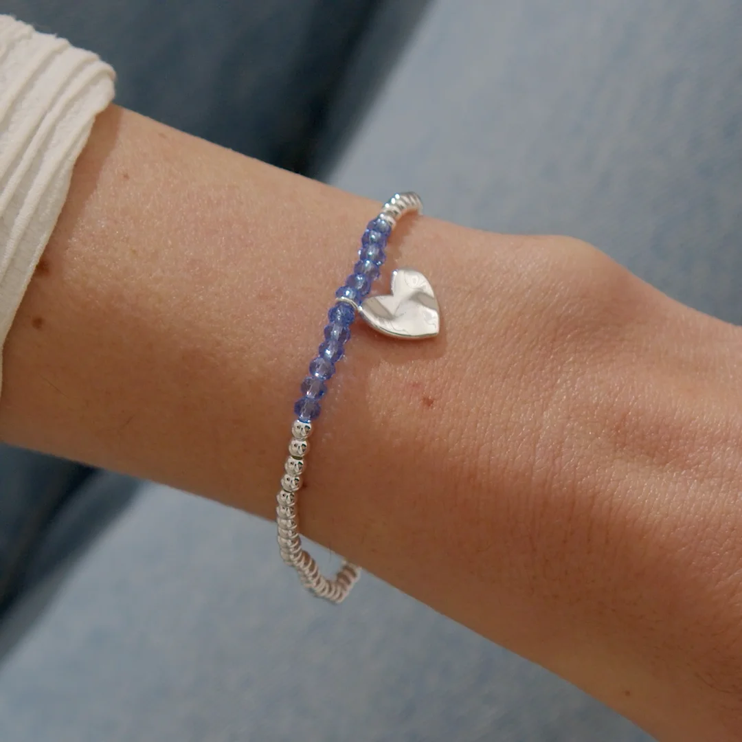 a little Birthstone March Aqua Crystal Bracelet Joma Jewellery - Main Image