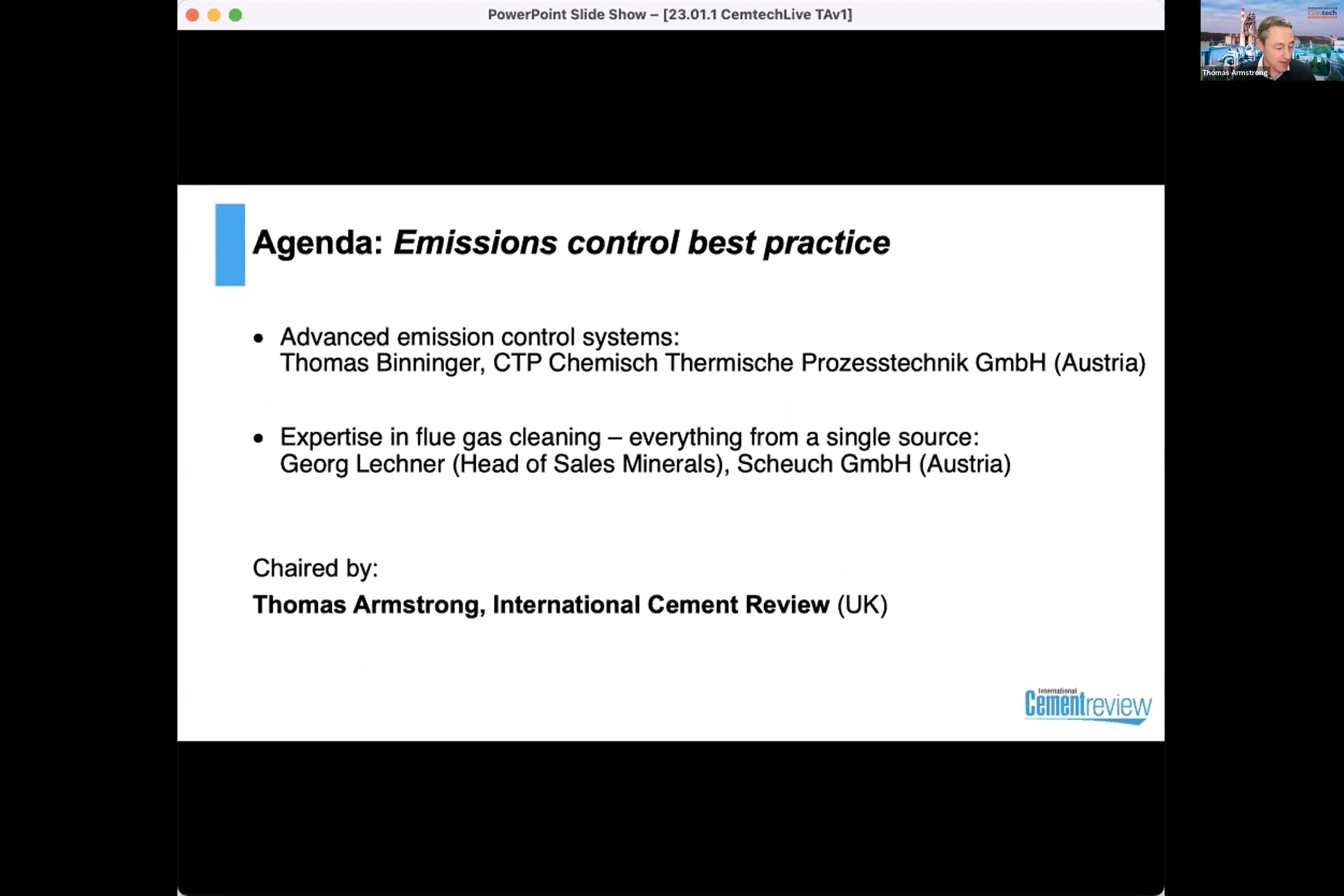 Cemtech Live Webinar: Emissions Control Best Practice And Technologies ...