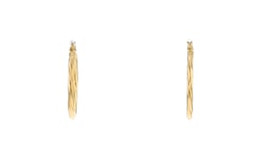 Italian 14kt Yellow Gold Twisted Hoop Earrings