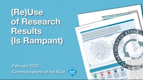 (Re)Use of Research Results (Is Rampant)