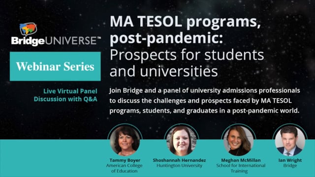 MA TESOL programs, post-pandemic: Prospects for students and universities