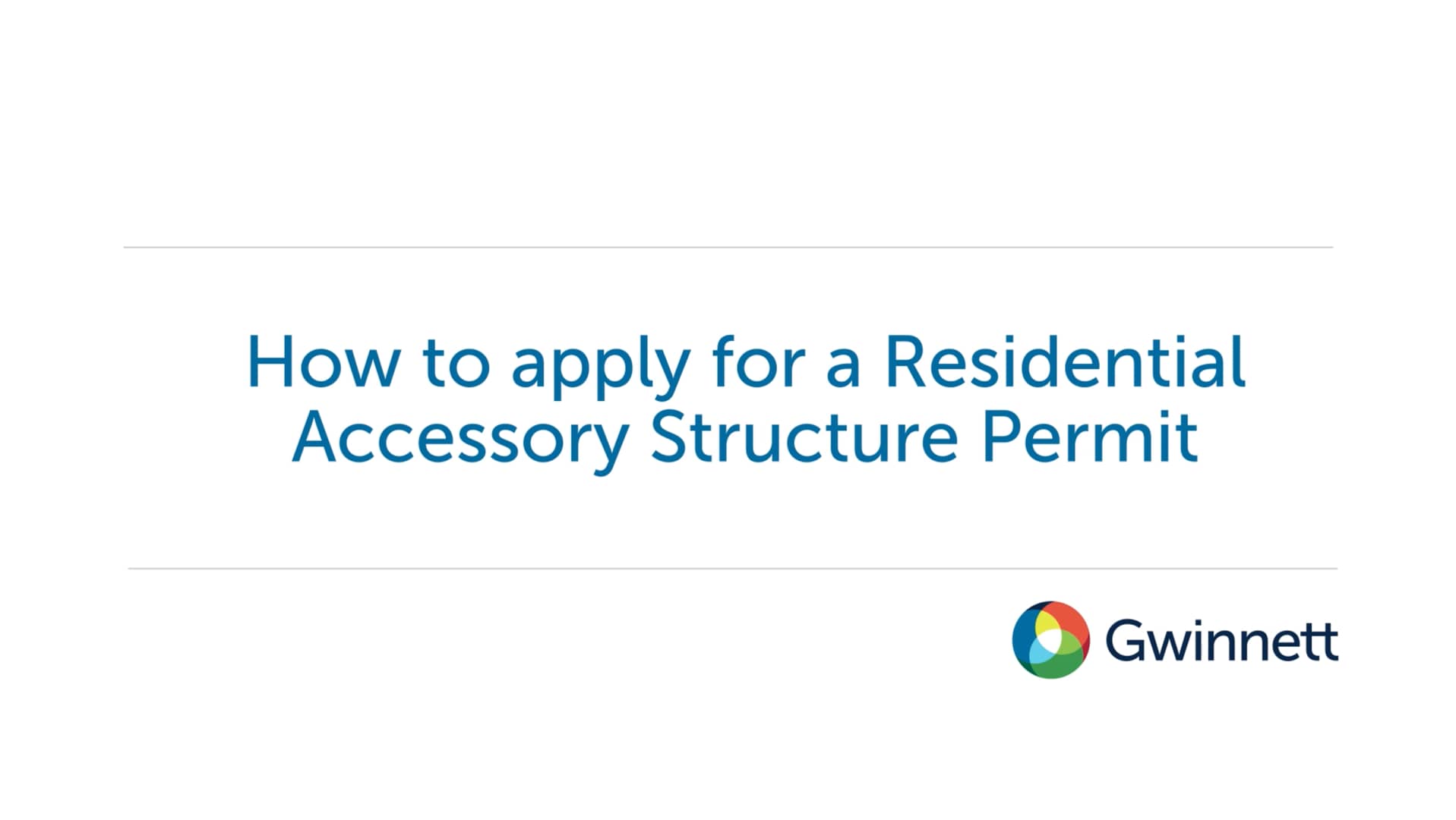How to apply for a Residential Accessory Structure Permit on Vimeo