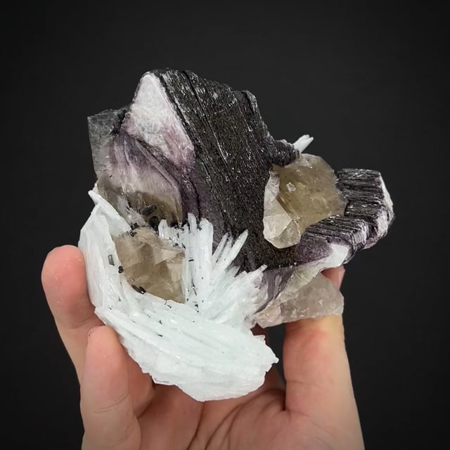 Lepidolite, Cleavelandite, Smoky Quartz & Schorl