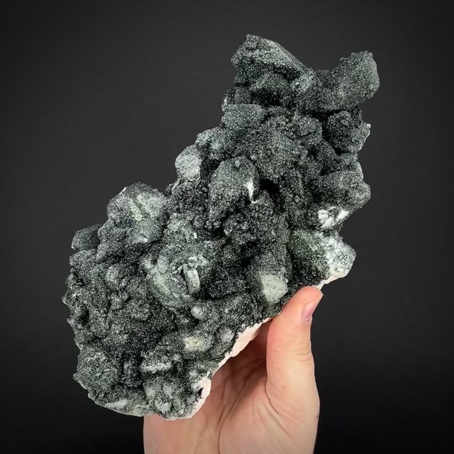 large Albite var. Pericline coated w/ Chlorite Quarry