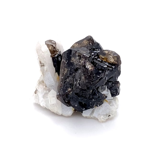 Cassiterite (gemmy twins) on Quartz