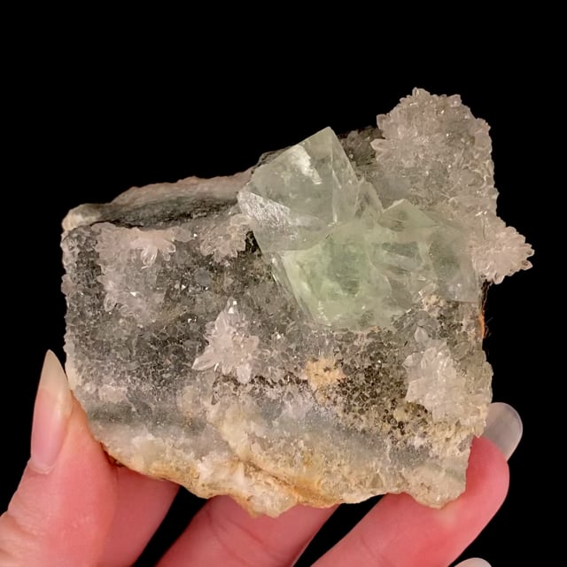 Fluorite (GEM crystals) with Quartz