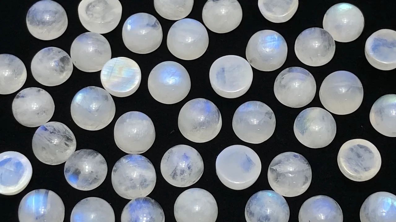 レインボームーンストーン　カボション　11×15mm　10.00ct レインボームーンストーン カボション 11×15mm 10.00ct