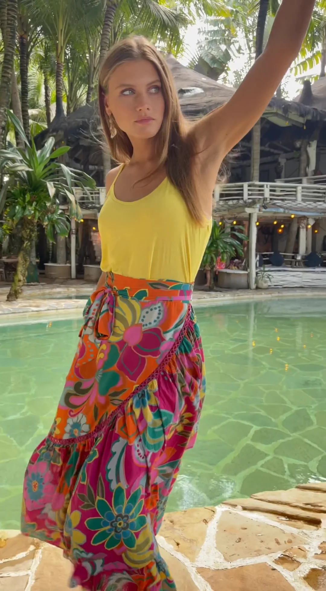 Jupe Courte Fleurie Miss Selfridge - Imprimé Tropical, Taille 10, Très Bon état