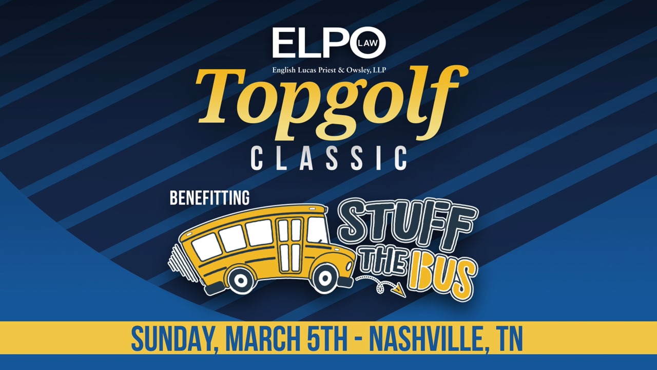 Stuff the Bus ELPO Law Topgolf Classic Promo 2023