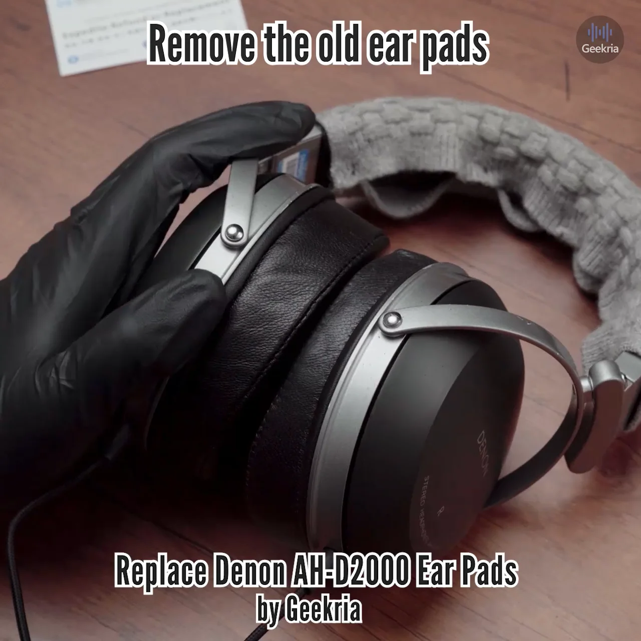 How to Replace Denon AH-D2000 Headphones Ear Pads / Cushions | Geekria