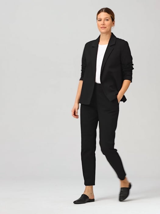 Ultra-Stretch Ponte Straight Leg 4-Pocket Pant  Ponte pants, Notch collar  blouse, Straight leg pants