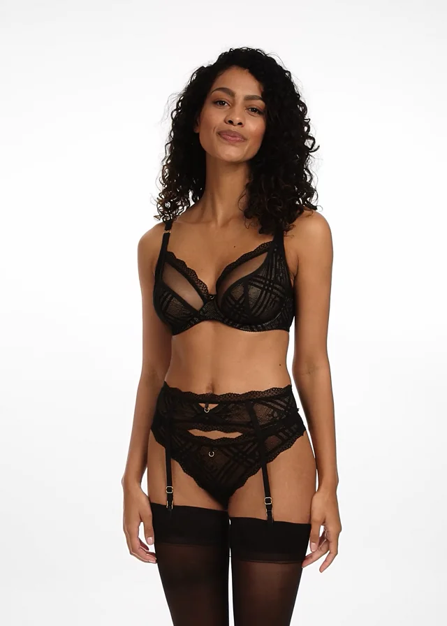 Freya Lingerie Freya Fatale Plunge bra F-I cup NOIR –