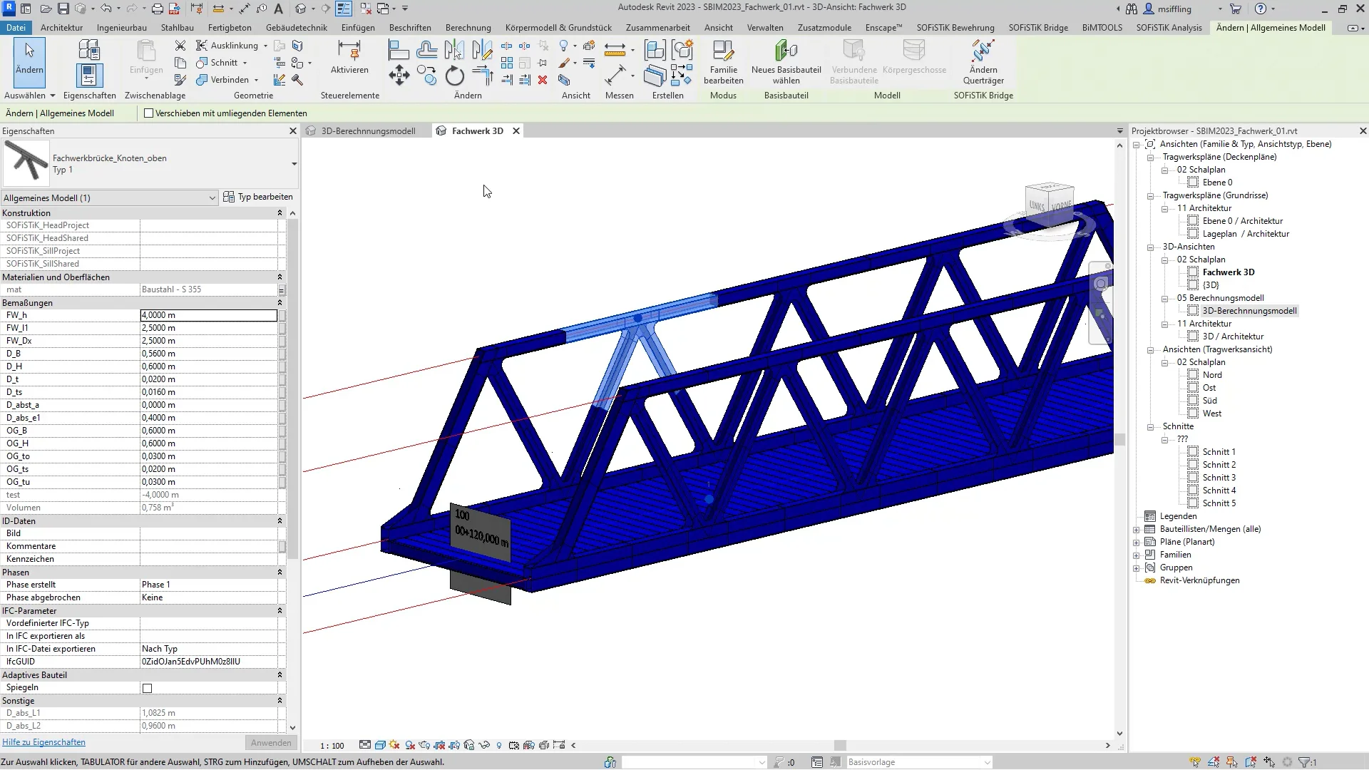 Eisenbahnfachwerkbrücke - Railway Truss Bridge with new Analytical ...