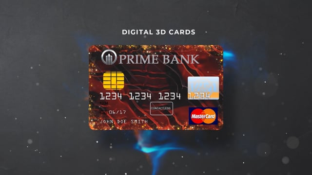créer une carte banquaire ou une carte de visite virtuelle avec votre logo et vos informations