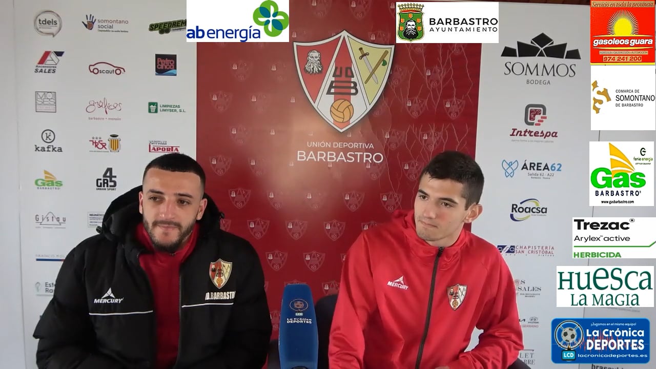 ADIL y HUGO TORTAJADA (Jugadores Barbastro) UD Barbastro 2-0 CD Binéfar / Jornada 17 / 3ª División