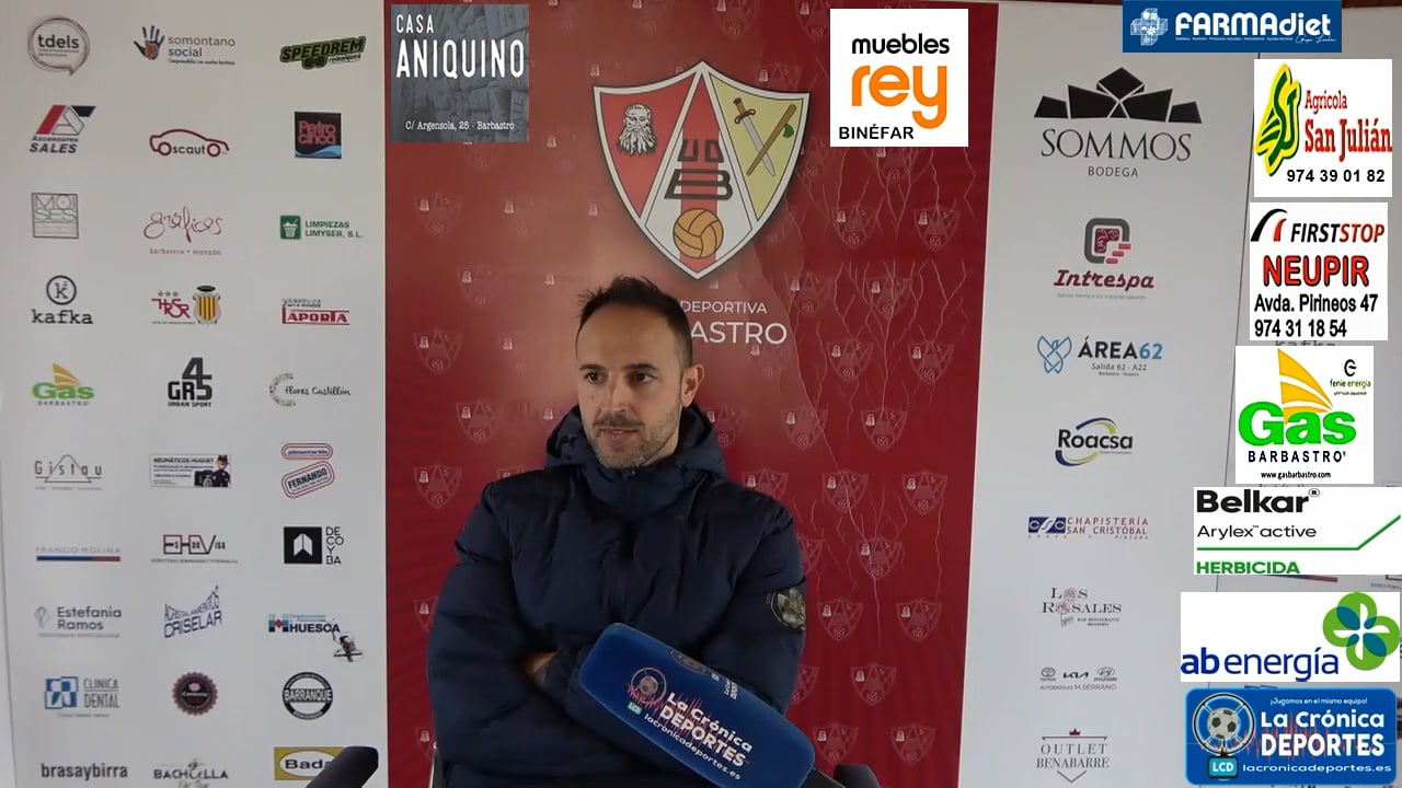 DAVID GIMÉNEZ (Entrenador Binéfar) UD Barbastro 2-0 CD Binéfar / Jornada 17 / 3ª División
