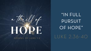 In Full Pursuit of Hope