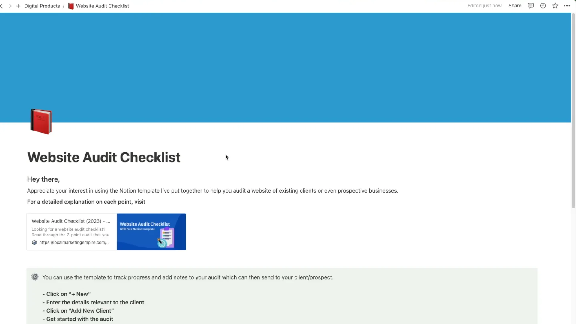 Website Audit Template Walkthrough on Vimeo