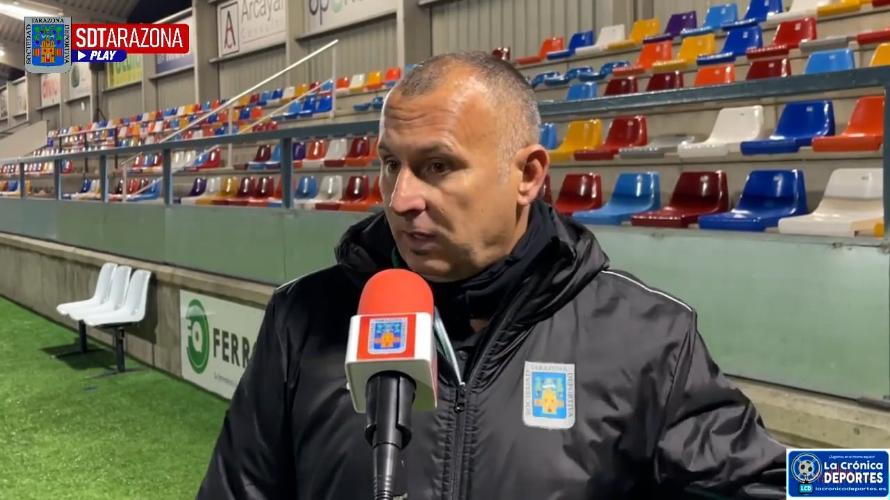 JAVI MORENO (Entrenador Tarazona) SD Tarazona 2-1 Real Sociedad "C" / Jornada 17 / 2ª RFEF - Grupo 2 / Fuente: SD Tarazona 