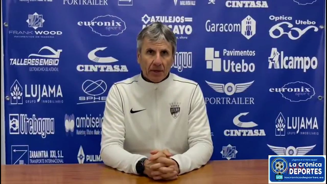 JUAN CARLOS BELTRÁN (Entrenador Utebo) Utebo FC 1-1 Racing Rioja / Jornada 17 / 2ª RFEF - Grupo 2 / Fuente: Utebo FC