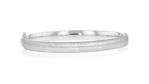 Sterling Silver Brushed and Polished Bangle Bracelet