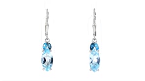 4.00 ct. t.w. Tonal Blue Topaz Drop Earrings in Sterling Silver