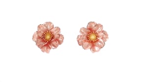 Italian 18kt Two-Tone Gold Flower Earrings