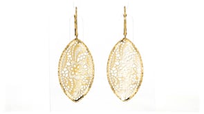 Italian 14kt Yellow Gold Pizzo-Style Marquise-Shaped Drop Earrings