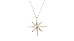 25 ct. t.w. Diamond Star Pendant Necklace in 14kt Yellow Gold