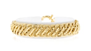 18kt Gold Over Sterling Multi-Link Bracelet