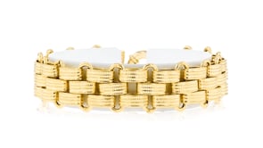 Italian 14kt Yellow Gold Panther-Link Bracelet