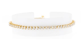1.00 ct. t.w. Diamond Tennis Bracelet in 18kt Gold Over Sterling