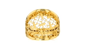 Italian 14kt Yellow Gold Openwork Fleur-de-Lis Ring