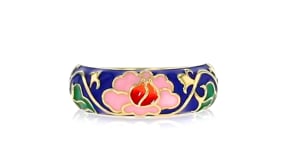 Multicolored Enamel Flower Ring in 18kt Gold Over Sterling