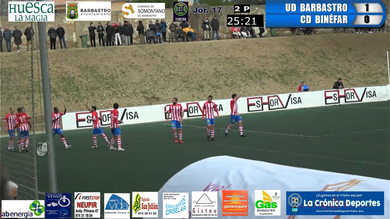 (RESUMEN y GOL) UD Barbastro 2-0 CD Binéfar / Jornada 17 / 3ª División