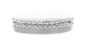 Sterling Silver Jewelry Set Multi-Link Bolo Bracelets