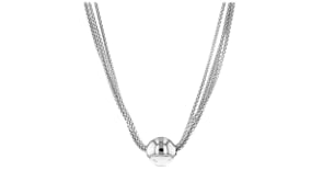 Italian Sterling Silver Popcorn Chain Bead Necklace