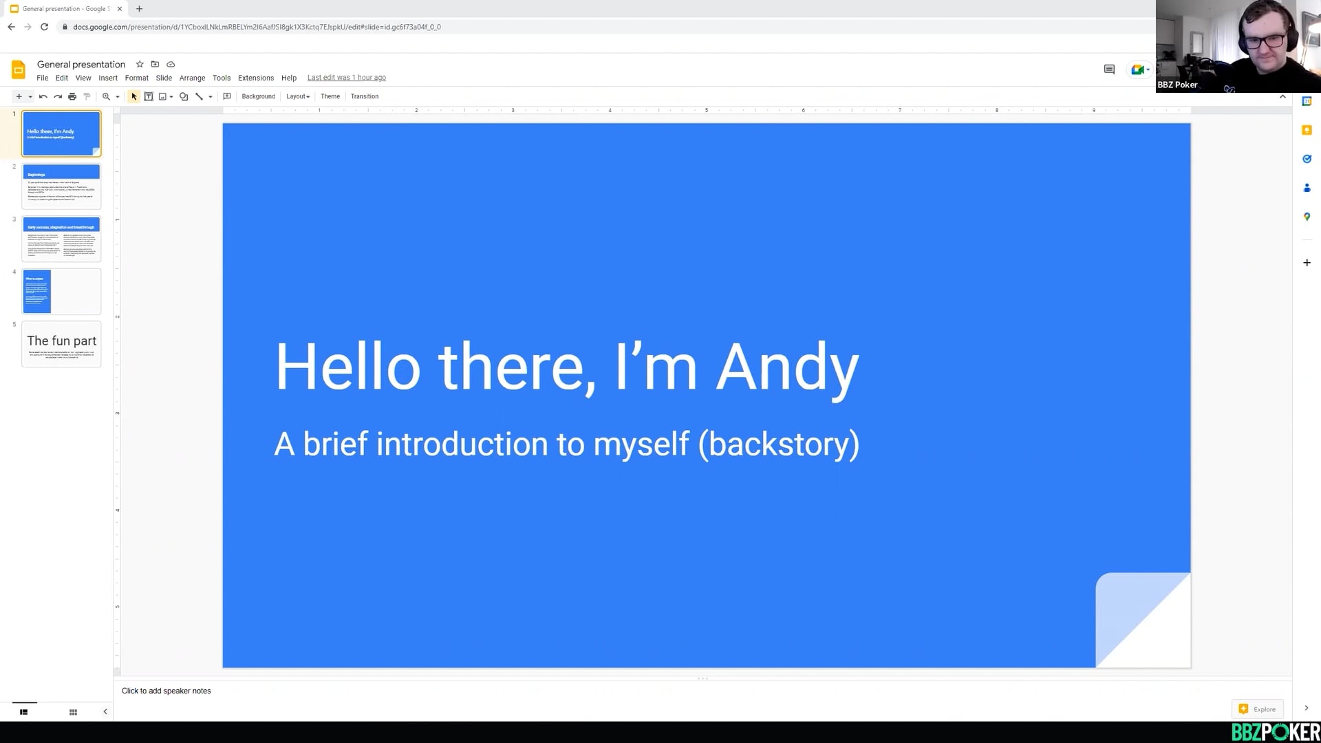 BowieEffect Introduction “My Approach To Poker”