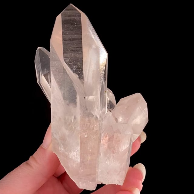 Quartz (GEM crystals with Dauphiné habit)