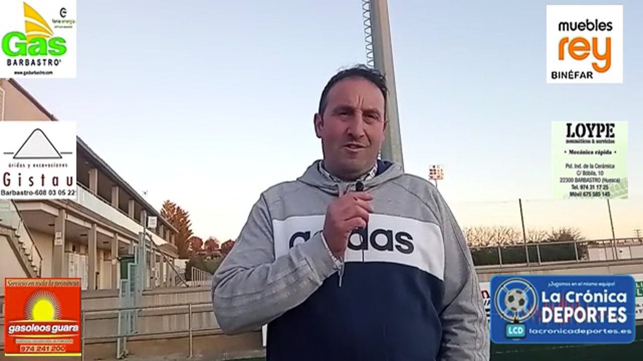 RAÚL PAGE (Entrenador Montañesa) UDB Somontano 1-1 CF Montañesa / Jornada 15 / 2ª Regional Gr 2-2