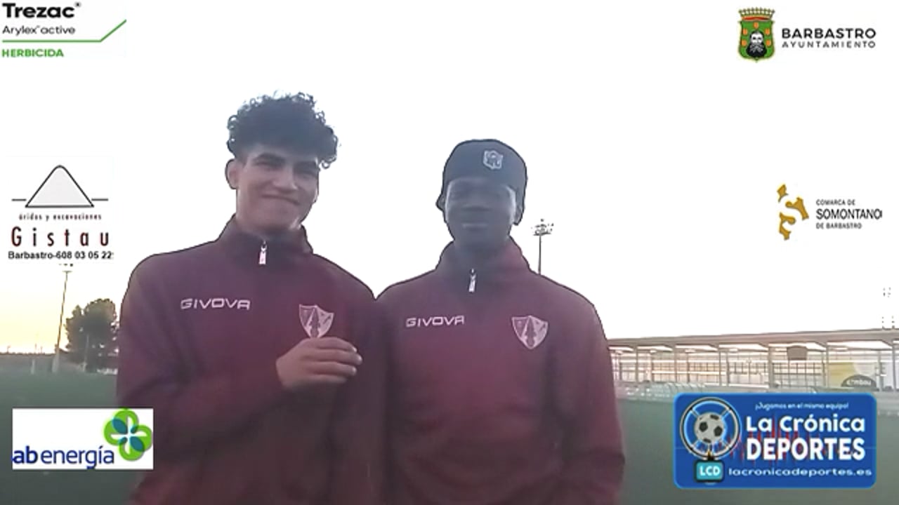 BALDE y AHMED (Jugadores UDB Somontano) UDB Somontano 1-1 CF Montañesa / Jornada 15 / 2ª Regional Gr 2-2