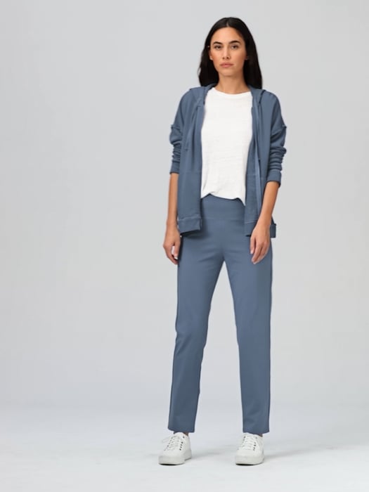 Pima Cotton Stretch Jersey High-Waisted Pant