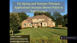 Do Spring and Summer Nitrogen Applications Increase Brown Patch in Tall Fescue?