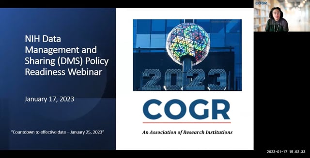 NIH Data Management and Sharing Plans (2023) | Research and Innovation