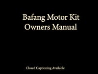 Bafang Motor Manual