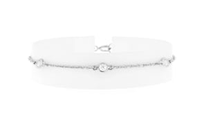 50 ct. t.w. CZ Station Bracelet in Sterling Silver