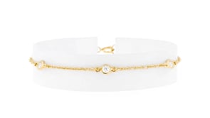 50 ct. t.w. CZ Station Bracelet in 14kt Gold Over Sterling