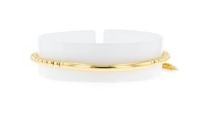 Italian 18kt Yellow Gold Over Sterling Silver Beaded Bolo Bracelet